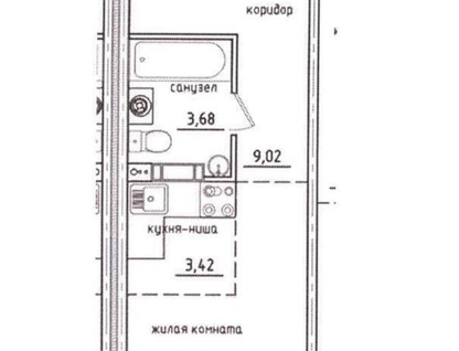 Студия, 29&nbsp;м²