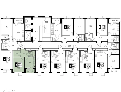 1-к. квартира, 35&nbsp;м²
