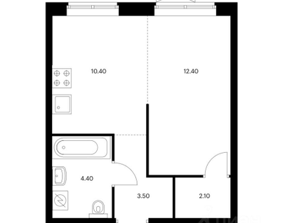 1-к. квартира, 32,8&nbsp;м²