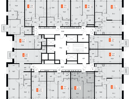 1-к. квартира, 40&nbsp;м²