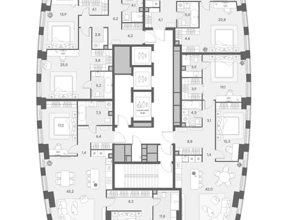 1-к. квартира, 66&nbsp;м²