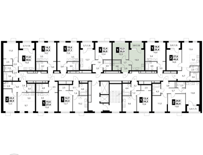 1-к. квартира, 35 м²