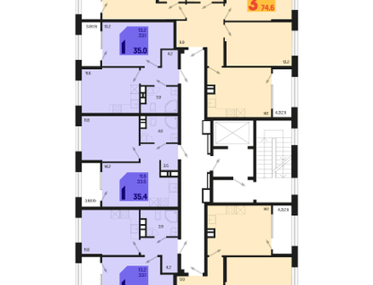 1-к. квартира, 36&nbsp;м²