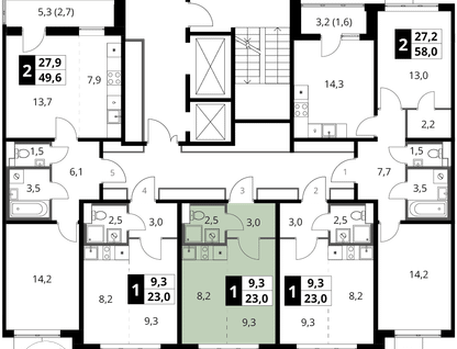 Студия, 23 м²