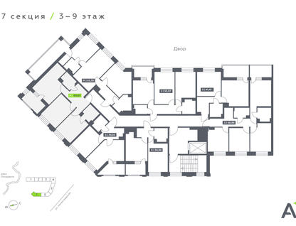 Студия, 60&nbsp;м²
