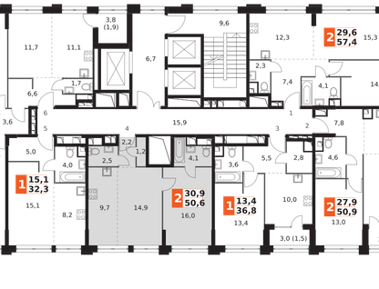 2-к. квартира, 50&nbsp;м²