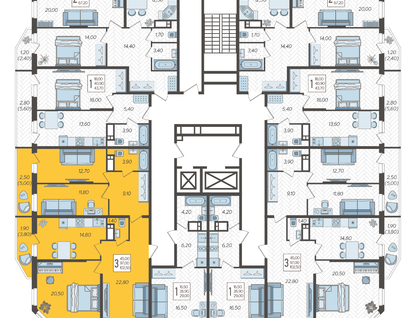 3-к. квартира, 102&nbsp;м²