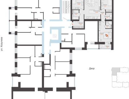 4-к. квартира, 85 м²