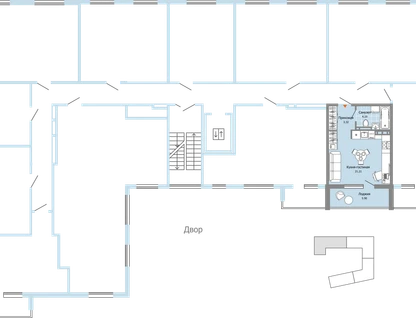 1-к. квартира, 28 м²