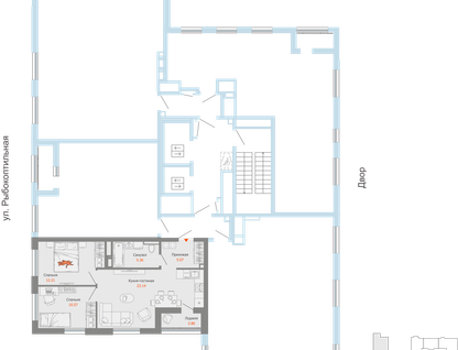3-к. квартира, 58 м²