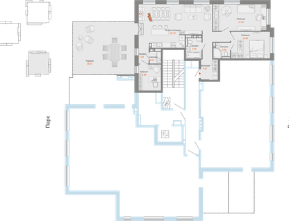 3-к. квартира, 102 м²