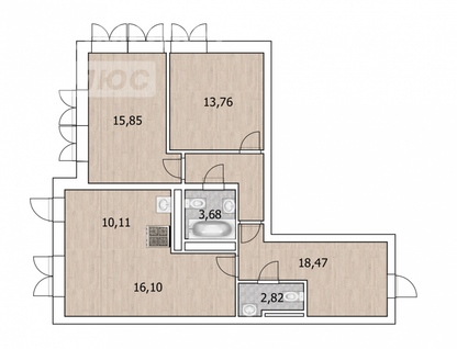 3-к. квартира, 82,2&nbsp;м²