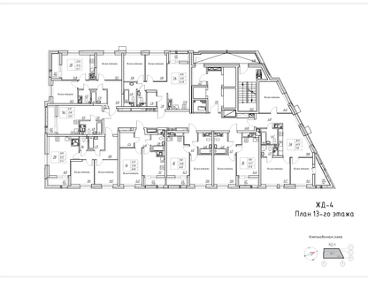 2-к. квартира, 54 м²