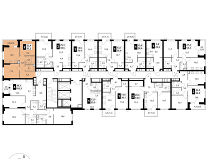 2-к. квартира, 53 м²