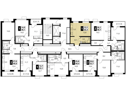 Студия, 26&nbsp;м²