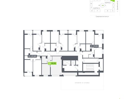 Студия, 52 м²