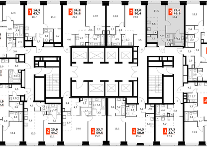 2-к. квартира, 46&nbsp;м²