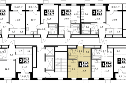 Студия, 26&nbsp;м²