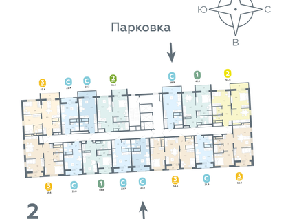 1-к. квартира, 41 м²
