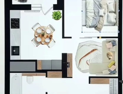 1-к. квартира, 43,5 м²