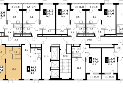 4-к. квартира, 87&nbsp;м²
