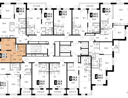 1-к. квартира, 37&nbsp;м²