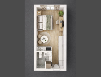 Студия, 26,7 м²