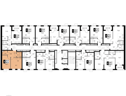 2-к. квартира, 39&nbsp;м²