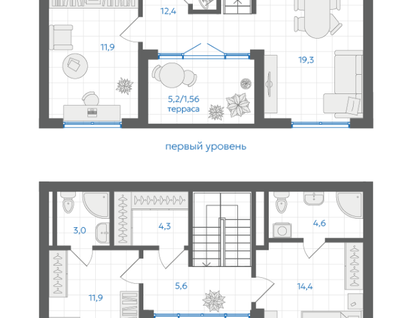 3-к. квартира, 95,3 м²