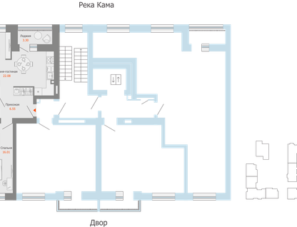 2-к. квартира, 50&nbsp;м²