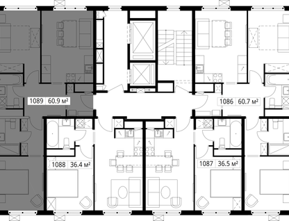2-к. квартира, 60 м²