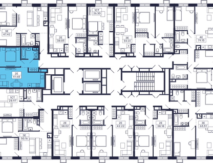 1-к. квартира, 43 м²
