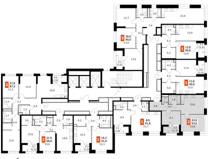 2-к. квартира, 53 м²