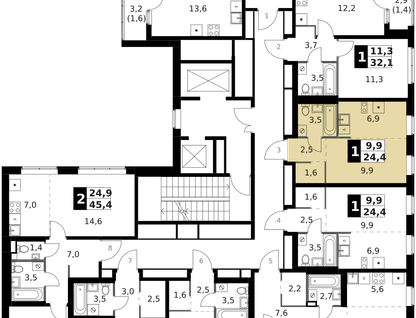 Студия, 24 м²