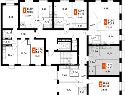 1-к. квартира, 35&nbsp;м²