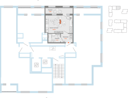 1-к. квартира, 30&nbsp;м²