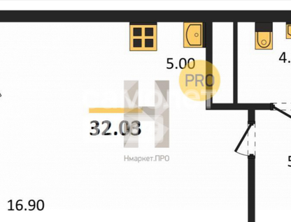 Студия, 32&nbsp;м²