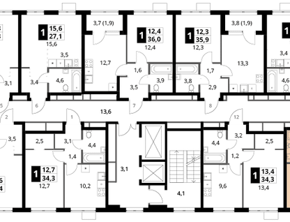 2-к. квартира, 56&nbsp;м²
