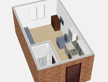 Студия, 17,4&nbsp;м²