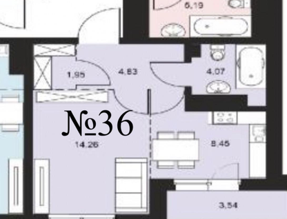 1-к. квартира, 37,1&nbsp;м²