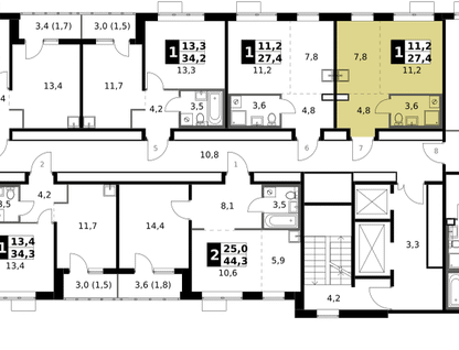 Студия, 27&nbsp;м²