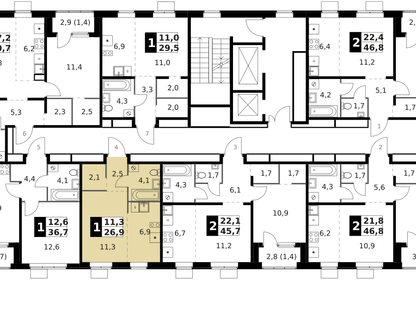 Студия, 26&nbsp;м²