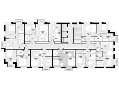 2-к. квартира, 46&nbsp;м²