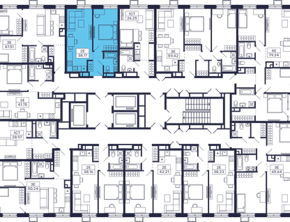 1-к. квартира, 39 м²