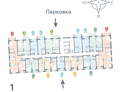 Студия, 21 м²