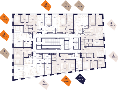 1-к. квартира, 47&nbsp;м²