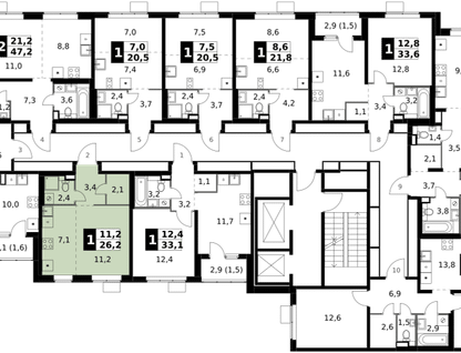 Студия, 26&nbsp;м²