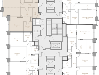 3-к. квартира, 144 м²