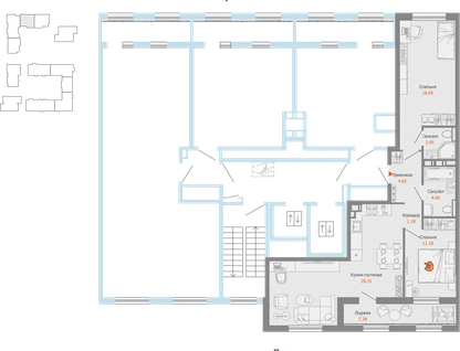 3-к. квартира, 75&nbsp;м²