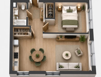 2-к. квартира, 43,1 м²
